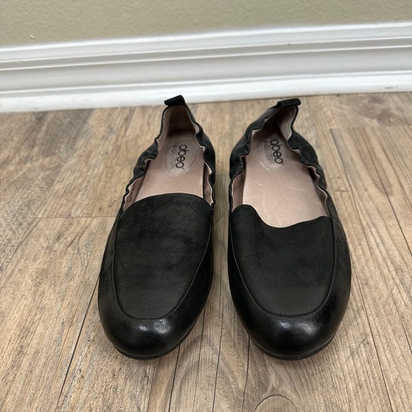 Abeo Shoes - Abeo B.I.O. System Jean Black Leather Slip-On Loafers Women's 9.5 N